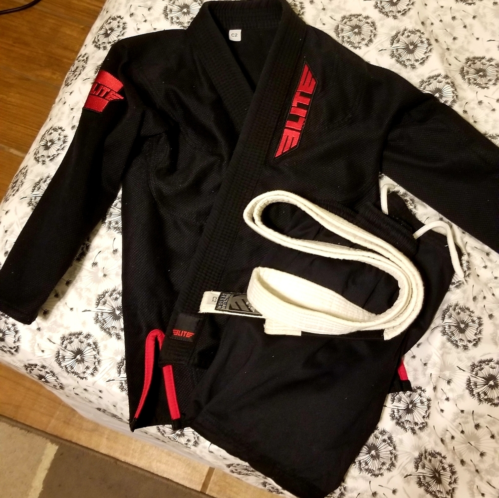 Elite Sports Kids BJJ Brazilian Gi W/Preshrunk Fabric fits 80-95 lbs & 4'6"-4'9"